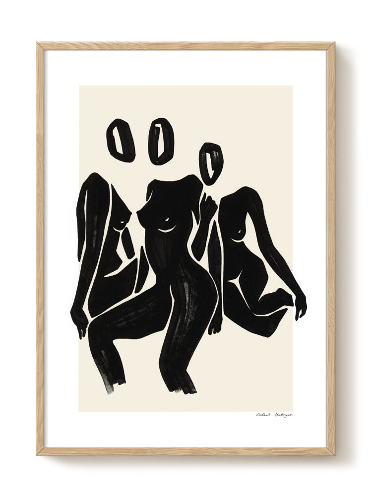 abstract portrait portrait black Poster