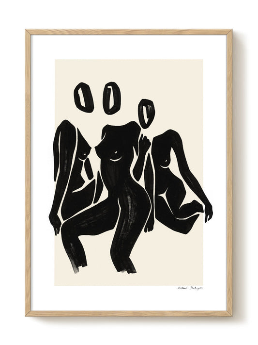 abstract portrait portrait black Poster