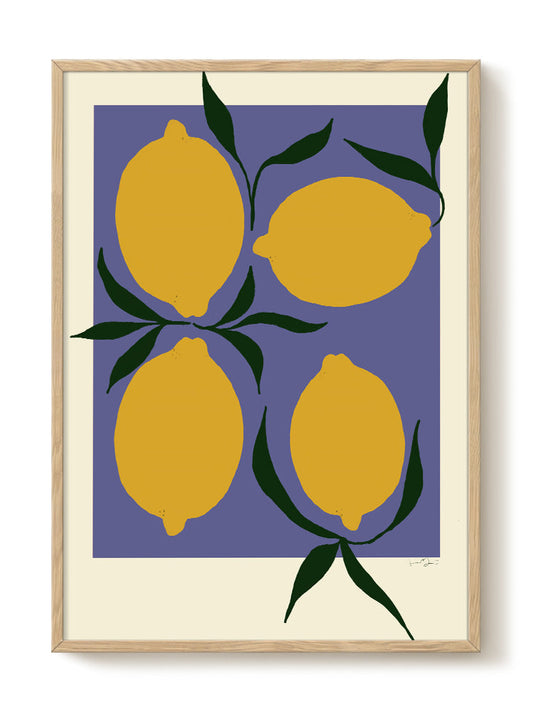 Anna Mörner - Lemon Blue – modern wall art print, Falcozi Studio