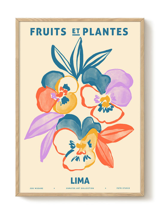 Zoe - Fruits et Plantes - Lima – modern wall art print, Falcozi Studio