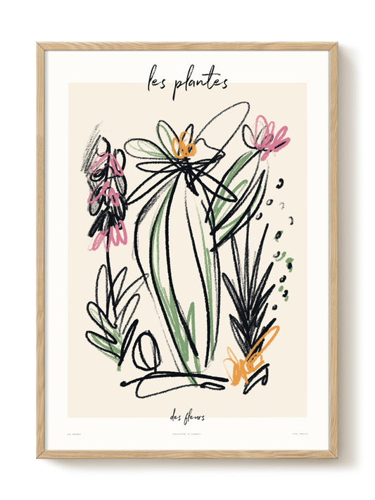 Zoe - Les Plantes - Des Fleurs – modern wall art print, Falcozi Studio