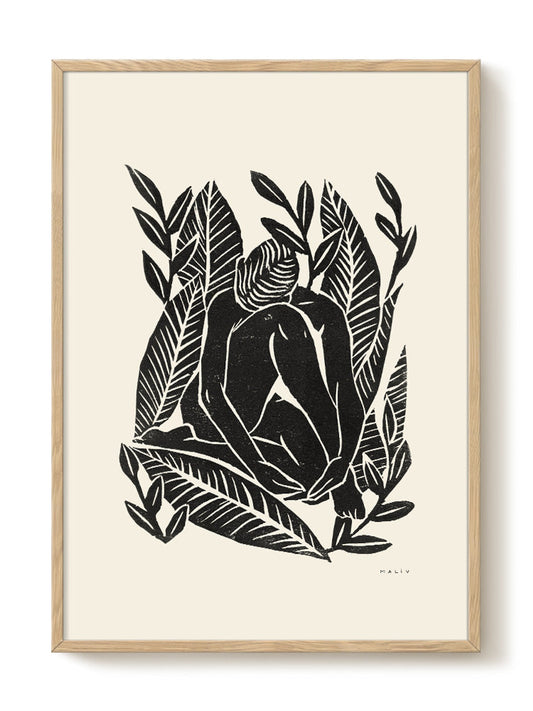 abstract portrait portrait black Poster