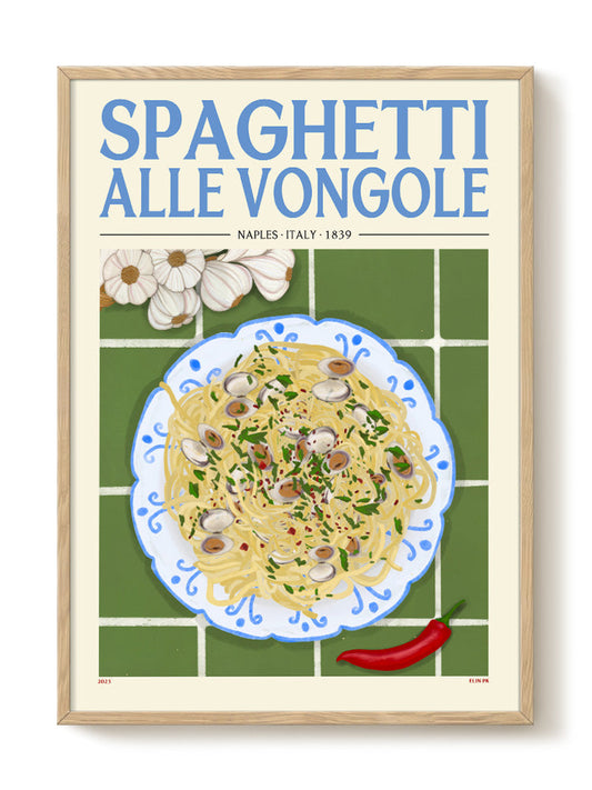 Elin PK - Spaghetti alle Vongole – modern wall art print, Falcozi Studio