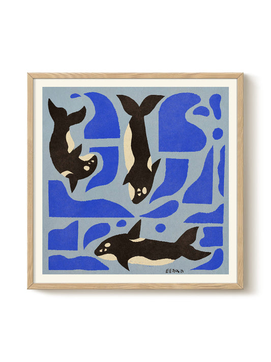 Abstract Birds Print – modern animal wall art, unique design