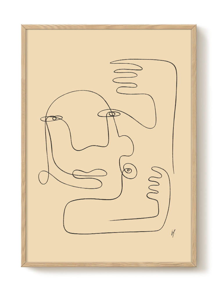 abstract portrait portrait black Poster