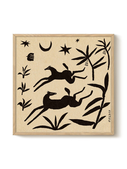 Abstract Birds Print – modern animal wall art, unique design