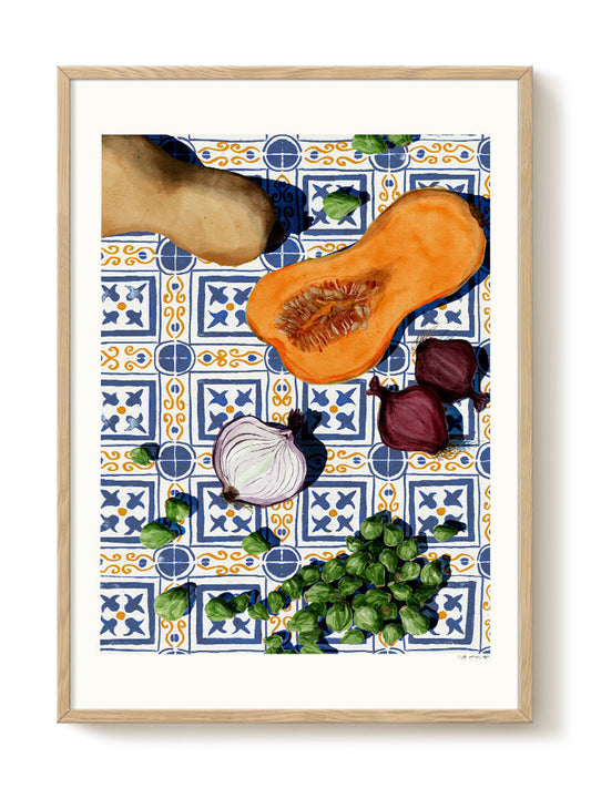 Eva Halfers - February Veggies – modern wall art print, Falcozi Studio