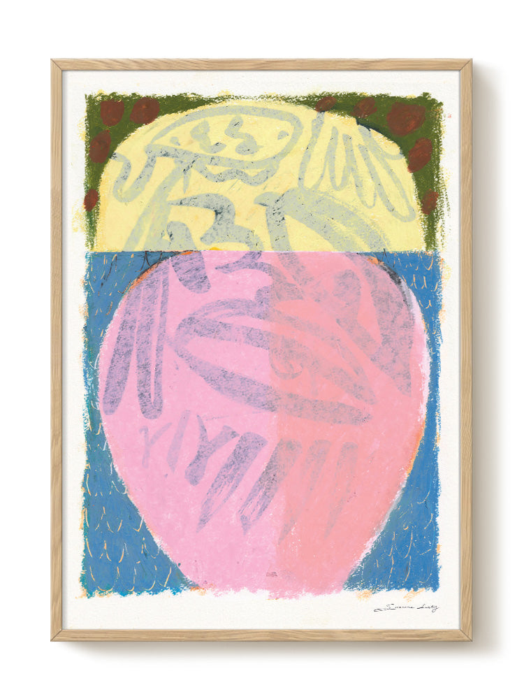 abstract portrait portrait pastel Poster