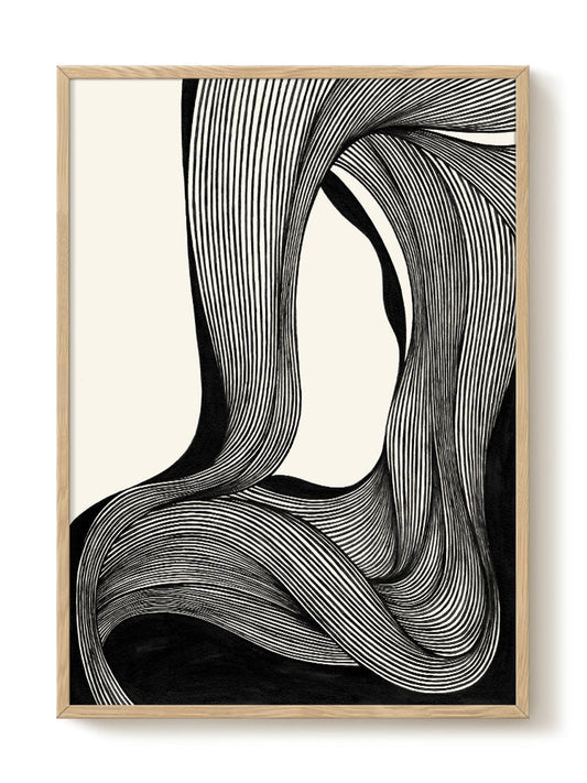 Astrid - Ink Lines I – modern wall art print, Falcozi Studio