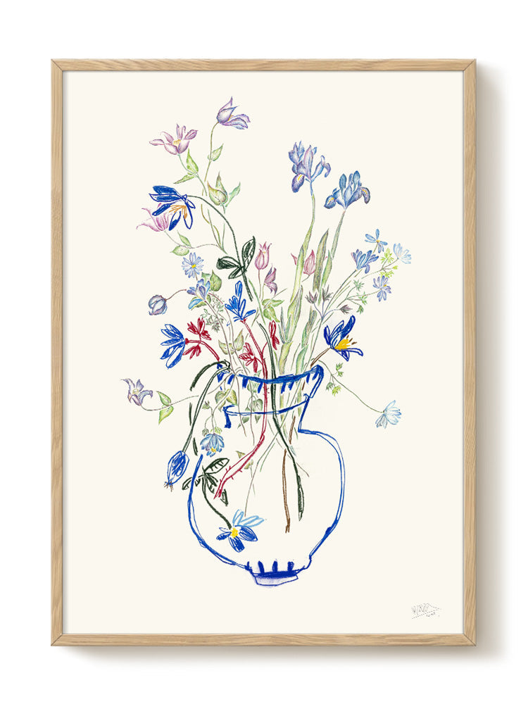 abstract portrait portrait pastel Poster