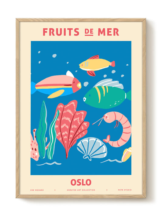 Zoe - Fruits de Mer - Oslo – modern wall art print, Falcozi Studio