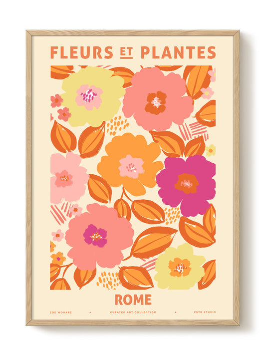 Zoe - Fleurs et Plantes - Rome – modern wall art print, Falcozi Studio