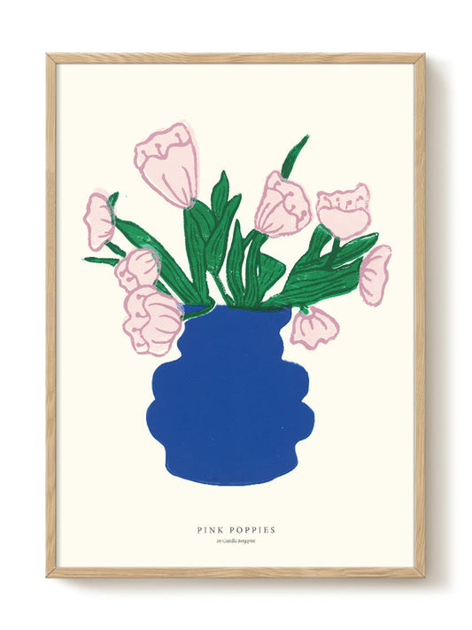 Camilla Bergqvist - Pink Poppies – modern wall art print, Falcozi Studio