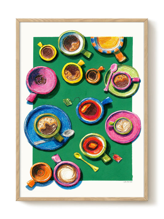 Eva Halfers - Coffee Paradise – modern wall art print, Falcozi Studio