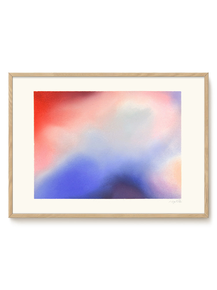 abstract landscape horizontal pastel Poster