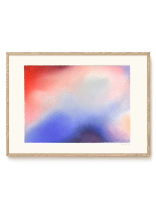 abstract landscape horizontal pastel Poster