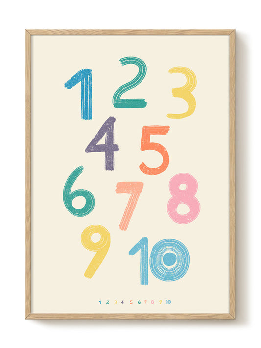 Zoe - Groovy Numbers – modern wall art print, Falcozi Studio
