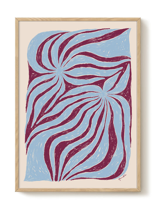 Hanna KL - Glowing Bright Blue – modern wall art print, Falcozi Studio