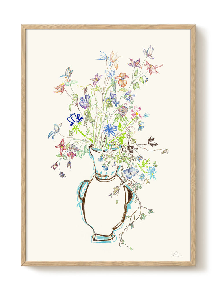 abstract portrait portrait pastel Poster