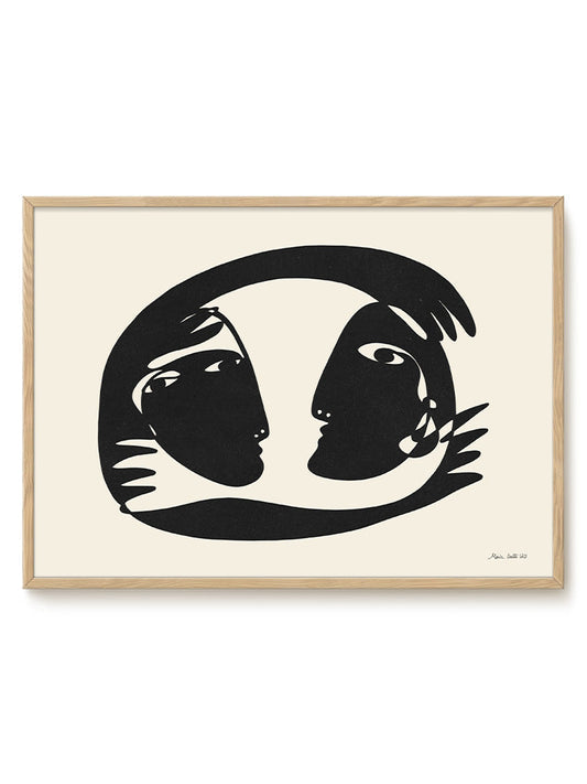 abstract landscape horizontal black Poster