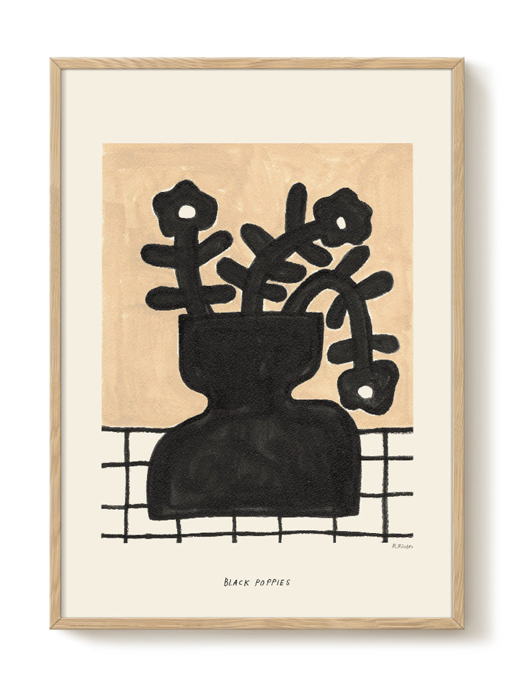 abstract portrait portrait black Poster