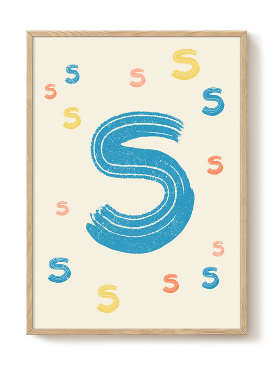 Zoe - Groovy Letters - SSS – modern wall art print, Falcozi Studio