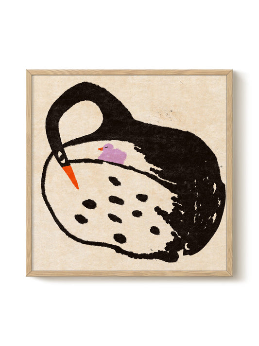 Abstract Birds Print – modern animal wall art, unique design