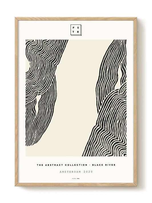 abstract portrait portrait black Poster