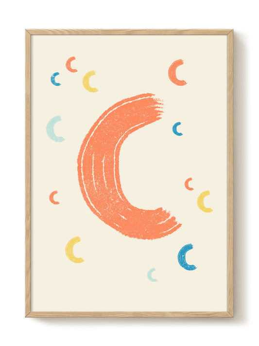 Zoe - Groovy Letters - CCC – modern wall art print, Falcozi Studio