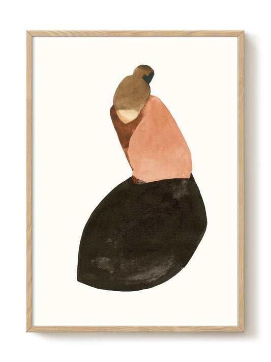 Jörgen Hansson - Sitting woman Xlll – modern wall art print, Falcozi Studio