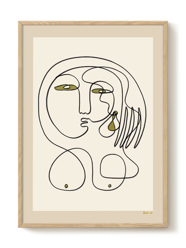 abstract portrait portrait black Poster