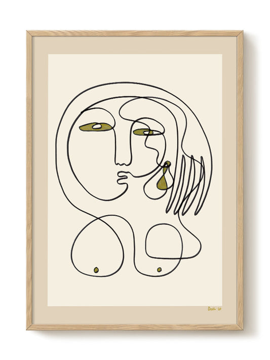 abstract portrait portrait black Poster