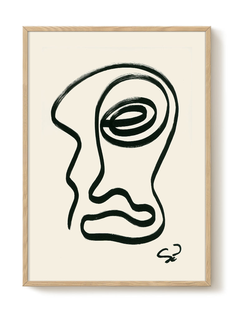 abstract portrait portrait black Poster