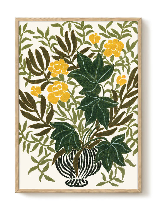 La Poire - Yellow Carnations – modern wall art print, Falcozi Studio