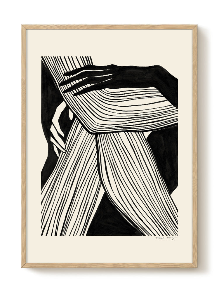 abstract portrait portrait black Poster