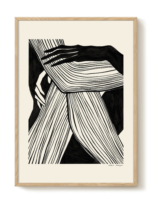 abstract portrait portrait black Poster