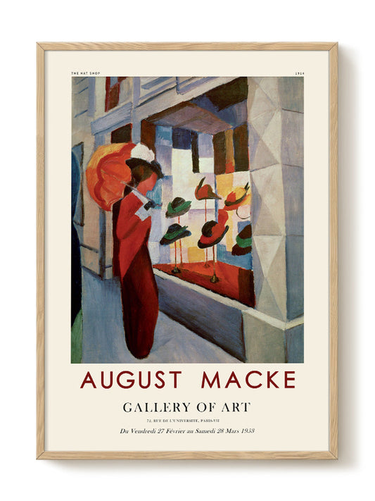 August Macke - The hat shop – modern wall art print, Falcozi Studio