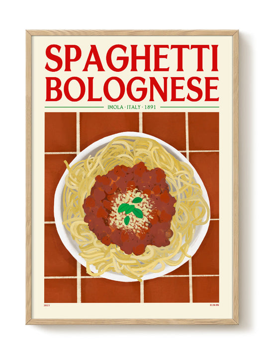Elin PK - Spaghetti Bolognese – modern wall art print, Falcozi Studio