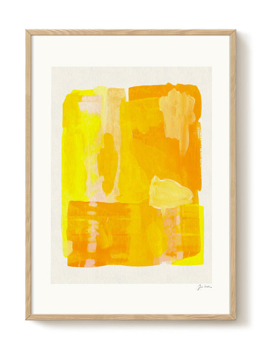 Zoe - Yellow Burst – modern wall art print, Falcozi Studio