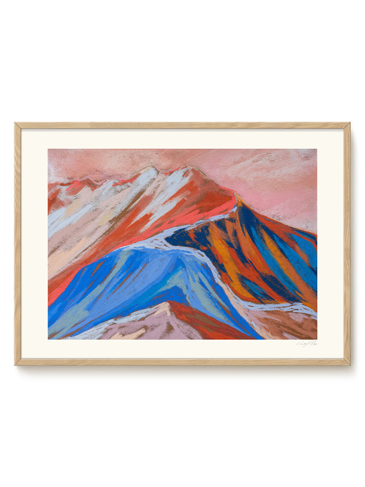 abstract landscape horizontal pastel Poster