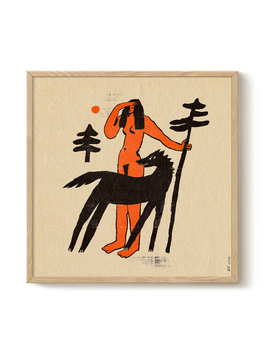 Abstract Birds Print – modern animal wall art, unique design