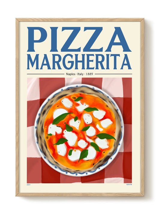Elin PK - Pizza Margherita – modern wall art print, Falcozi Studio