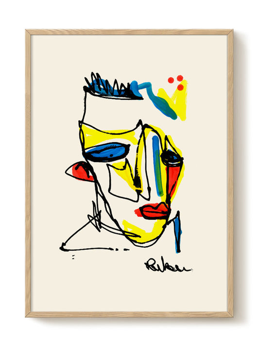 abstract portrait portrait Poster