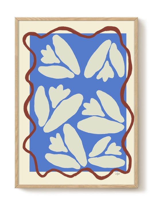 Anna Mörner - Lily of the valley Blue – modern wall art print, Falcozi Studio