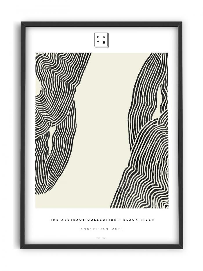 abstract portrait portrait black Poster